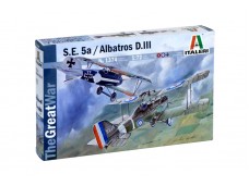 ITALERI S.E.5a / ALBATROS D.III 一戰 雙翼機  比例 1/72 1374 (GL)