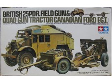 田宮 TAMIYA British 25Pdr. Field Gun & Quad Gun Tractor (Canadian Ford F.G.T.) 1/35 NO.35044