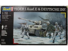 REVELL Tiger I Ausf. E & DEUTSCHE INF. 1/72 NO.03161