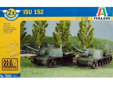 德軍 ISU 152 自走砲車 快速組裝 內有兩輛  比例 1/72  ITALERI 7501 (M)