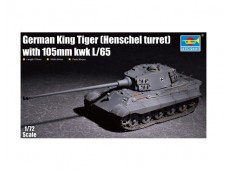 TRUMPETER 德 坦克 GERMAN KING TIGER 虎王 105MM KWK L/65 比例 1/72 07160 需拼裝上色